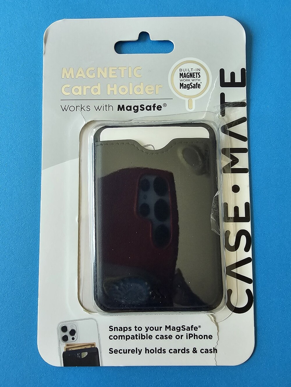 Casemate Magnetic MagSafe Card Holder / Wallet - BLACK (OPEN BOX)